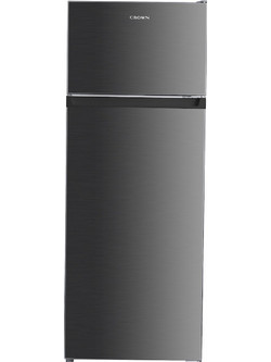 Crown DF241ESI Δίπορτο Ψυγείο 206lt Υ143xΠ55xΒ55cm Inox