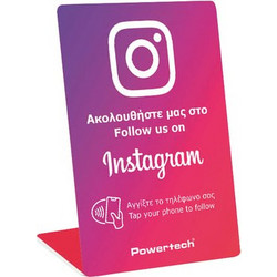POWERTECH NFC επιτραπέζιο stand Follow us on Instagram PT-1405