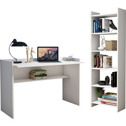 HomeMarkt Σετ Γραφείο Ξύλινο με Βιβλιοθήκη 118x58x80cm HM11774.11