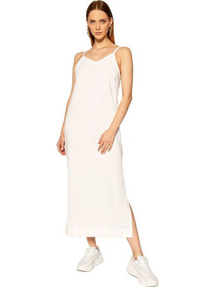 Nike Maxi Καλοκαιρινό Αθλητικό Φόρεμα Λευκό CJ3750-100