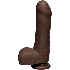 Doc Johnson The Uncut D Firmskyn 7" Dark Ρεαλιστικό Dildo με Βεντούζα & Όρχεις 18cm Καφέ