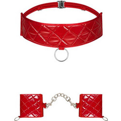 Obsessive Hunteria Cuffs & Choker Κόκκινο