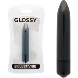 Glossy Bullet Thin Vibe Δονητής Bullet 8.7cm Μαύρος