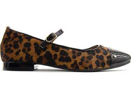 SERED PONY SKIN LEATHER PRINT MARY JANE BALLERINAS WOMEN GIOSEPPO