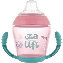 Canpol Babies Sea Life Εκπαιδευτικό Ποτηράκι με Στόμιο Pink 230ml