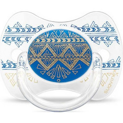 Suavinex Premium Couture Ορθοδοντική Πιπίλα Σιλικόνης 4-18m Μπλε