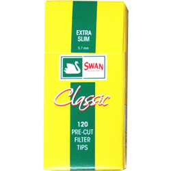 Φιλτράκια Στριφτού Swan Κίτρινο extra slim 5.7mm 1τμχ-(120 φιλτράκια)