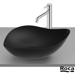 Roca Fineceramic Ruy Ohtake Επικαθήμενος Νιπτήρας Μπάνιου Πορσελάνης 55x38.5x18cm Μαύρος A327A13080