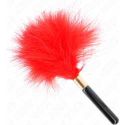 Kink Gold Metal Tickle Feathers Red