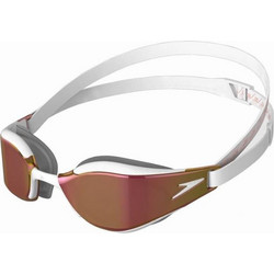 Speedo Fastskin Hyper Elite Mirror Γυαλάκια Κολύμβησης Ενηλίκων Αντιθαμβωτικά Λευκά Πορτοκαλί