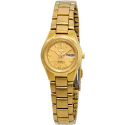 Seiko 5 Γυναικείο Ρολόι Αυτόματο με Χρυσό Μεταλλικό Μπρασελέ SYMC18K1