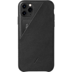 Θήκη Apple iPhone 11 Pro Max - Native Union Clic Card Δερμάτινη - Μαύρο