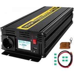 VEVOR Καθαρός Ημιτονοειδής Μετατροπέας 2500W 12V/230V με USB & LCD CZXNBQ2.5KW12V2YJV9