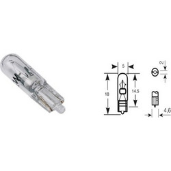 Λάμπα Ring R284 Ακάλυκη W2.3W Capless Bulb Panel 12V DC 2.3W W2 x 4.6d | Ring