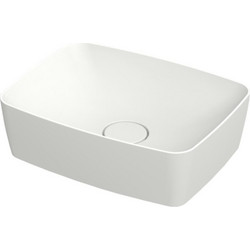 DuPont Corian Kabu 1002 Επιτραπέζιος Νιπτήρας Μπάνιου 50x38x15cm Ματ Λευκό