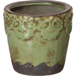Bigbuy Garden Κασπώ Κεραμικό Φιστικί 11.5x11.5x11cm
