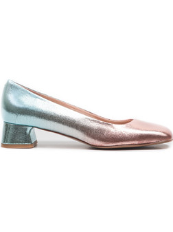 Zinda Round Toe Pumps Metallic Salmon