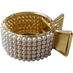 Ro Accessories Ρολάκι Μαλλιών Mε Πέρλες Χρυσό Νο 13-0078