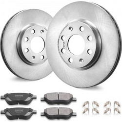 Σετ μπροστινών φρένων VEVOR για Vauxhall Adam(M13) Corsa D (S07) Corsa D Box/Hatchback (S07) Κιτ αντικατάστασης κεραμικών τακακιών φρένων Rotors Brake, Μπροστινοί ρότορες 257 mm