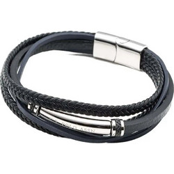 U.S. Polo Assn. Ανδρικό Βραχιόλι από Δέρμα & Ατσάλι JW9090BR