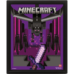 MINECRAFT (ENDER DRAGON DUEL) LENTICULAR POSTER Videogames NEW