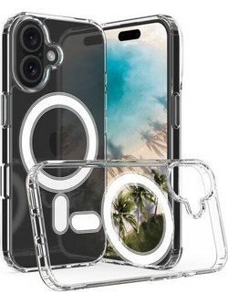 Θήκη Σιλικόνης Tpu Πλαστική Διάφανη Πλάτη Magsafe Iphone 16 Διάφανο