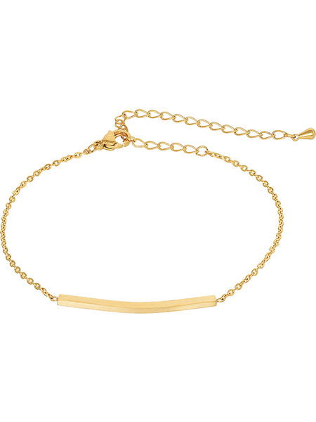 Ghetto Charm Bracelet Curve Blank Bar Βραχιόλι Χρυσό