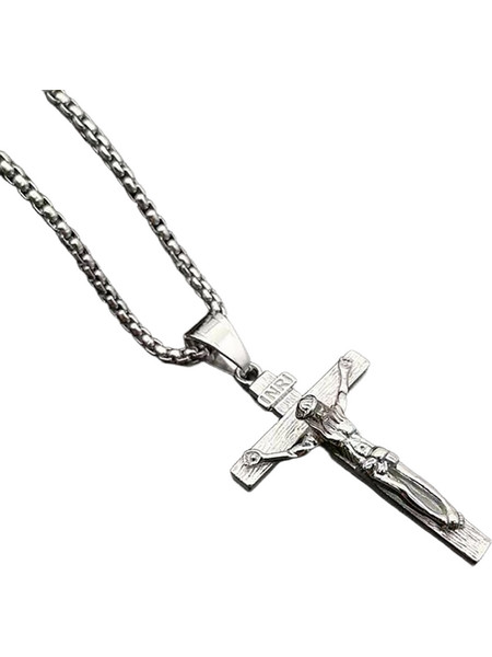 Ghetto Jesus Cross Stainless Steel Silver