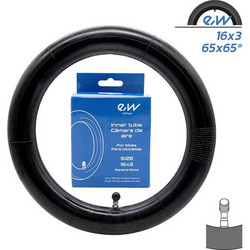 eWHEEL 16X3.00 ΑΕΡΟΘΑΛΑΜΟΣ ΓΙΑ E-SCOOTER/E-BIKE ΒΑΛΒΙΔΑ ΛΟΞΗ (90x90o) CMM250