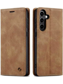 Θήκη Samsung Galaxy S25 Spacecase Wallet Πορτοφόλι - Light Brown (5905719114626)