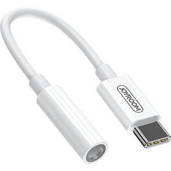 Αντάπτορας ήχου USB-C σε 3,5 χιλ. Joyroom SH-C1, λευκό