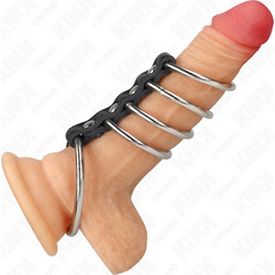 Kink 5 Penis Rings 3.7cm to 5cm Δαχτυλίδι Πέους 5cm Μαύρο Ασημί