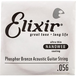 Elixir Strings Nanoweb Χορδή Ακουστικής Κιθάρας Phosphor Bronze 56"