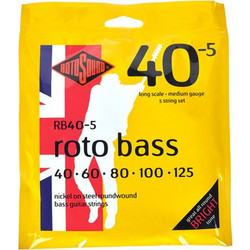 Rotosound RB40-5 Σετ 5 Χορδές Ηλεκτρικού Μπάσου Nickel Plated Steel 40-125" Medium Tension