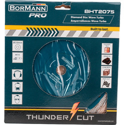 BHT2075 - BORMANN Pro Διαμαντόδισκος WAVE TURBO Φ230x2.0x22.2mm 10mm