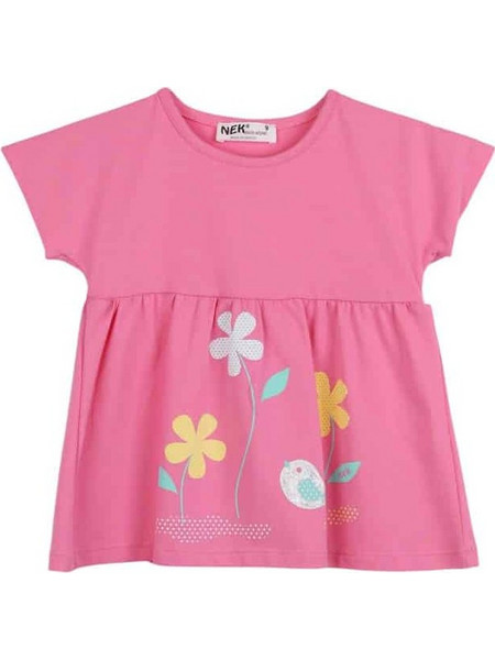 NEK KIDS WEAR 72525 ΒΡΕΦΙΚΟ ΦΟΡΕΜΑ ΓΙΑ ΚΟΡΙΤΣΙ ΡΟΖ ΦΟΥΞΙΑ ΑΠΟ 0-24 ΜΗΝΩΝ