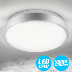 BAKAJI Στρογγυλή LED Πλαφονιέρα 12W Φυσικό Λευκό Φως 4000K 02834435