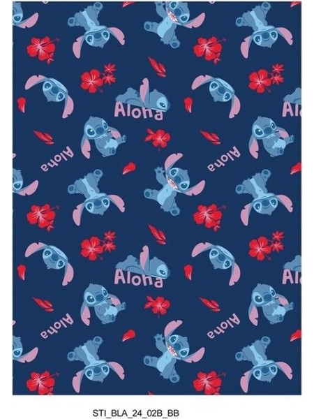 DISNEY - Flanel Blanket 110x150cm - Stitch "Aloha"