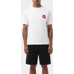 BALR. Vortex T-Shirt κοντομανικο λευκο Στρογγυλή λαιμόκοψη Εκτύπωση μπροστά και πίσω σχεδιο Tribal Κανονική εφαρμογή