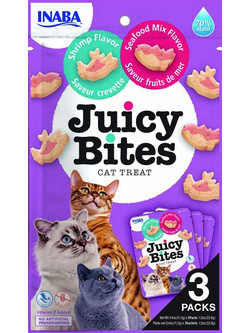Inaba Juicy Bites with Shrimp & Seafood Mix 3x11gr