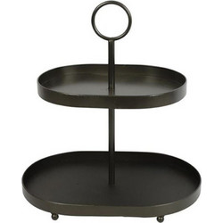 Ορντεβιέρα Διώροφη 013.813665 47x31,5x50cm Black Μέταλλο