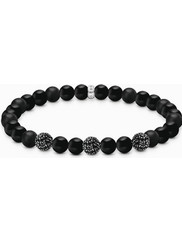 Thomas Sabo Unisex Βραχιόλι Μαύρο με Ζιργκόν A2195-705-11-L19