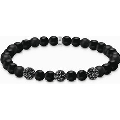 Thomas Sabo Unisex Βραχιόλι Μαύρο με Ζιργκόν A2195-705-11-L19