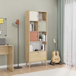 Βιβλιοθήκη Terra Megapap χρώμα florida oak 67x30x181εκ. - MEGAPAP