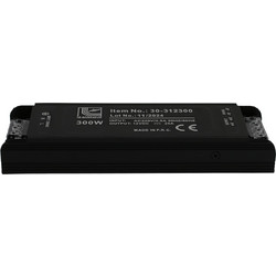Τροφοδοτικό mini 300W μαύρο χρώμα από αλουμίνιο για ταινίες LED 230V/12VDC με προστασία από υπερθέρμανση - 30-312300