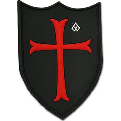 Patch 3D Ασπίδα (Μαύρο - Κόκκινο)