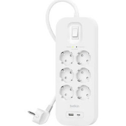 Belkin Surge 6 sockets 650J, 18W, USB A + C