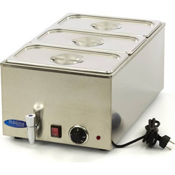 Bain Marie - with Tap - incl 3 x 1/3 GN Set - Electric