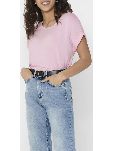 ONLY ONLMOSTER S/S O-NECK TOP NOOS JRS. 15106662-Pink Lady Pink