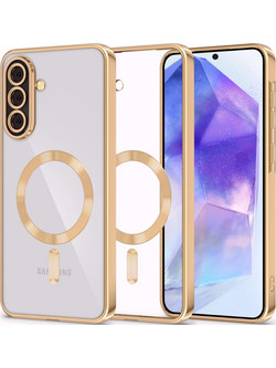 Θήκη Samsung Galaxy A56 Tech-Protect MagFlex Διάφανη Σιλικόνης με MagSafe - Shiny Gold (5906302362240)